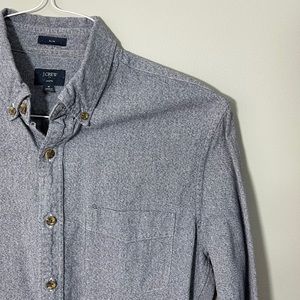 J. Crew - Men’s Slim Gray Heather Peppered Shirt